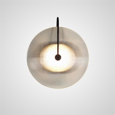 Дизайнерский настенный светильник в виде диска из рифленого стекла EMMEN - фото 10601