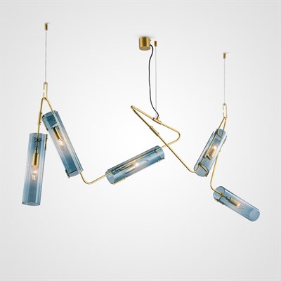 Дизайнерский светильник DRAFT со стеклянными плафонами трубчатой формы - фото 12990