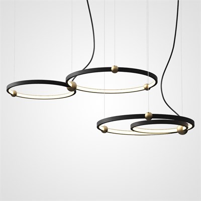 Серия подвесных светильников PLANETARY в виде комбинаций колец со светодиодной подсветкой - фото 13038