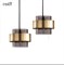 Скандинавские, золотые цилиндрические светодиодные, подвесные светильники для магазина одежды, интернет кафе - фото 11956