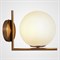 Настенный светильник в скандинавском стиле со стеклянным плафоном-шаром - фото 12222